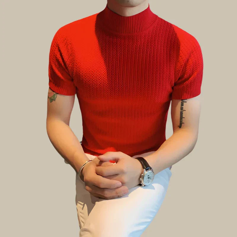 NÉVO Coltrui | Zachte heren pullover sweater met korte mouwen voor een casual outfit