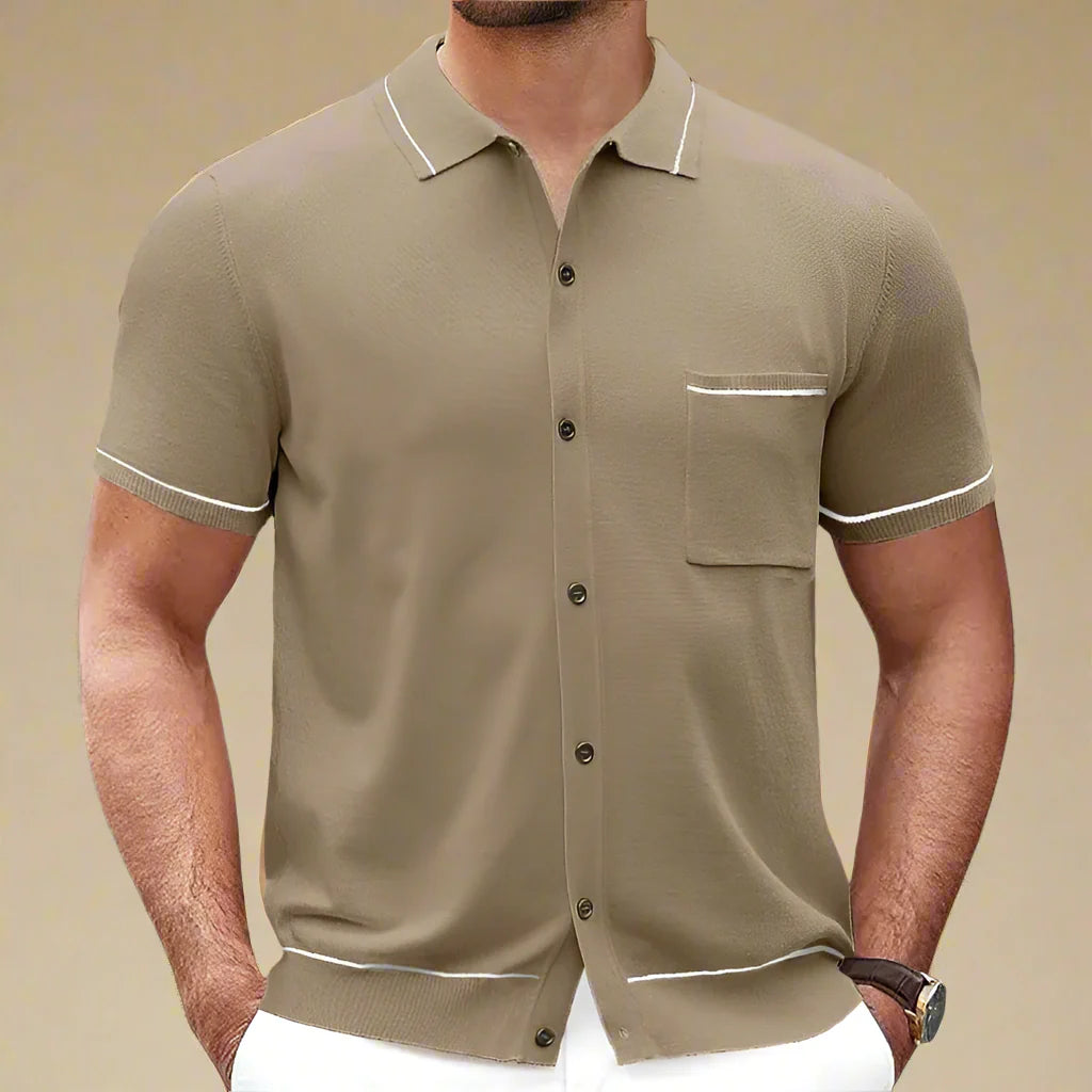 NÉVO Monaco Poloshirt | Casual luxe gebreid shirt voor heren