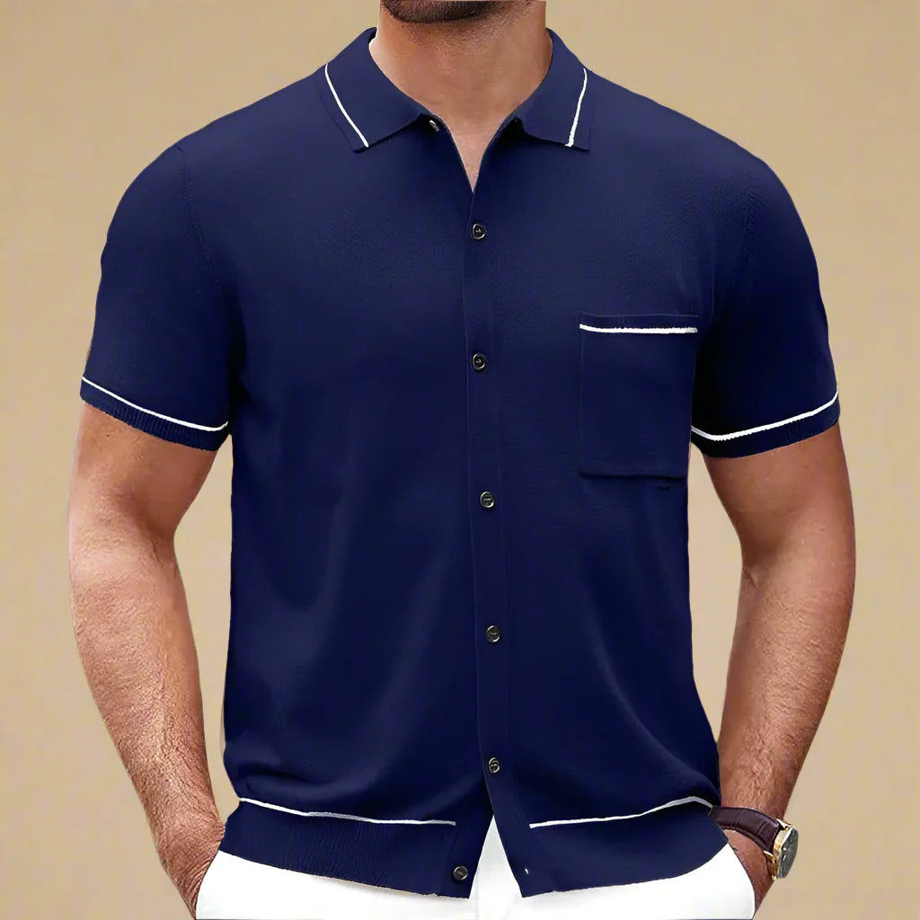 NÉVO Monaco Poloshirt | Casual luxe gebreid shirt voor heren