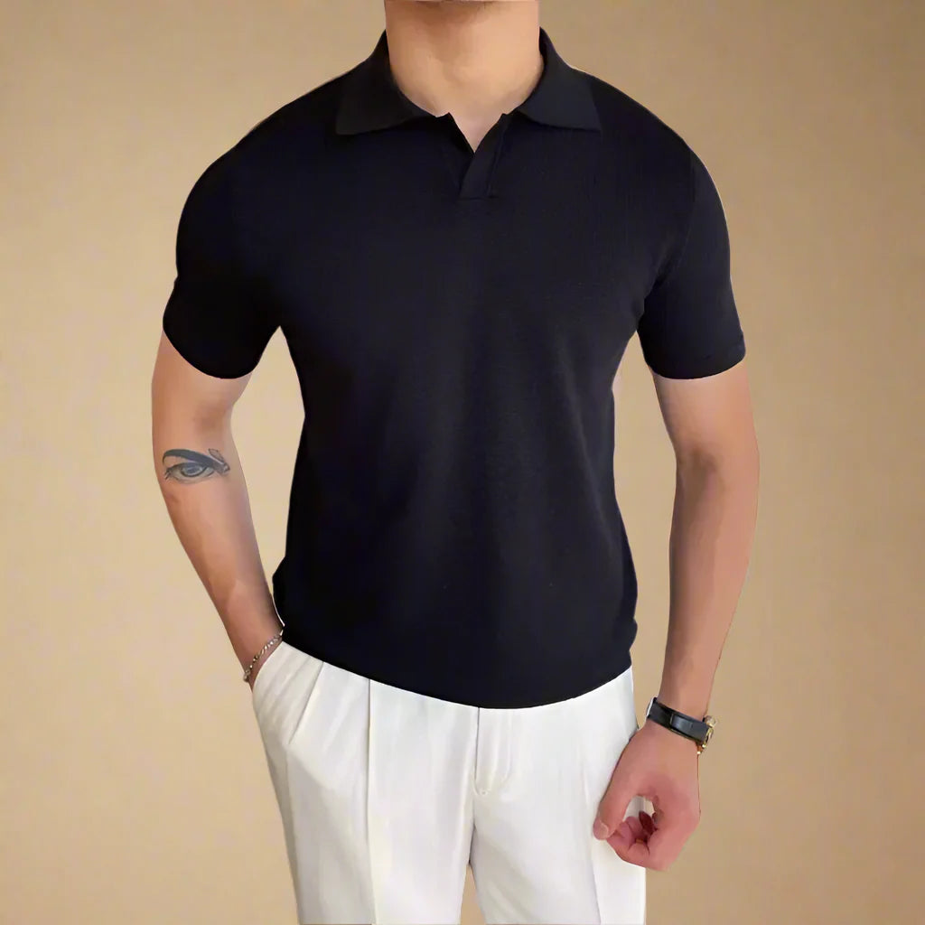 Luxe Casual Gebreide Polo