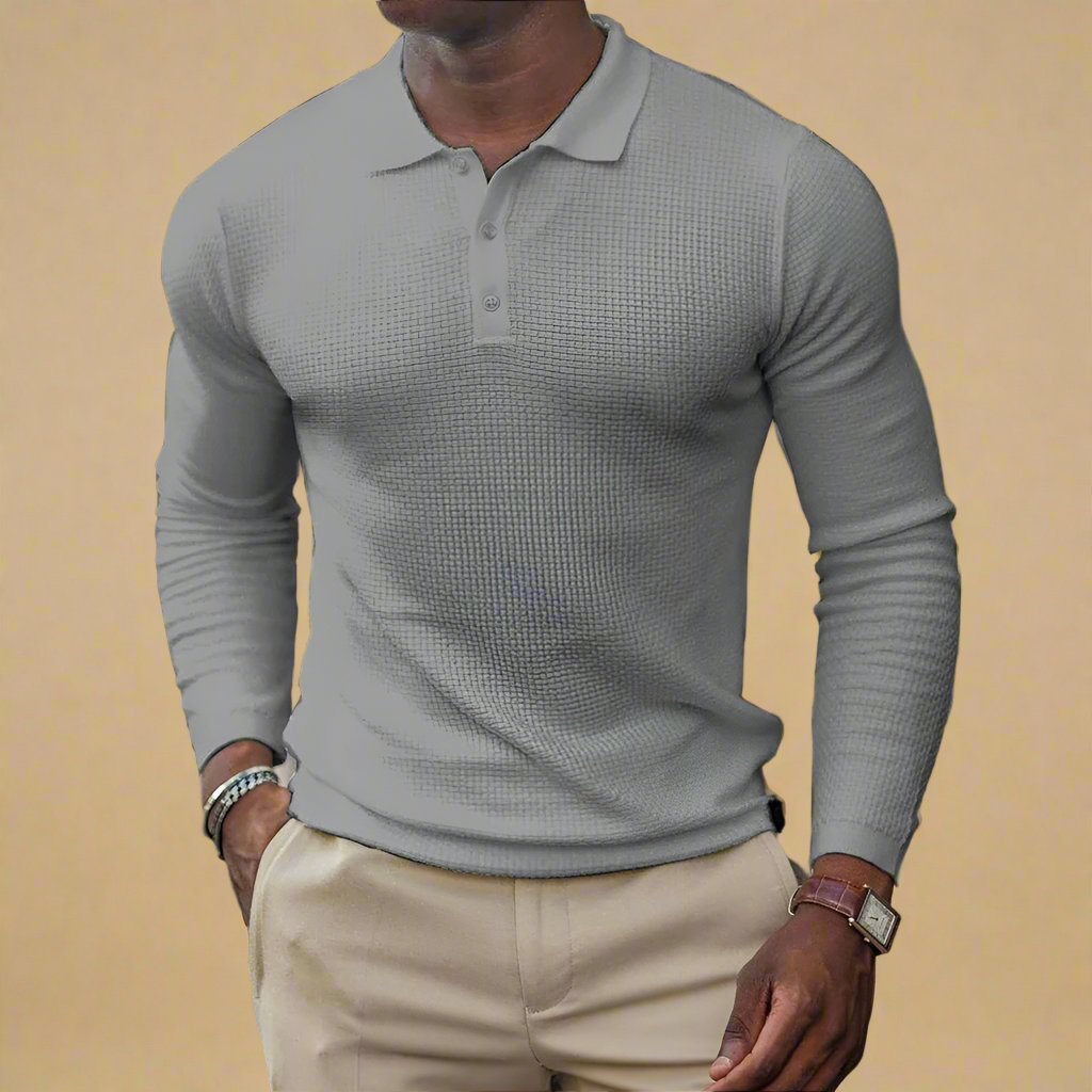 NÉVO Polo Trui | Business Casual Longsleeve Gebreide Polo voor Heren