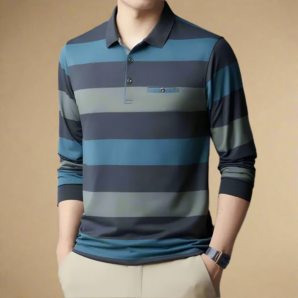 Casual Gestreepte longsleeve Polo