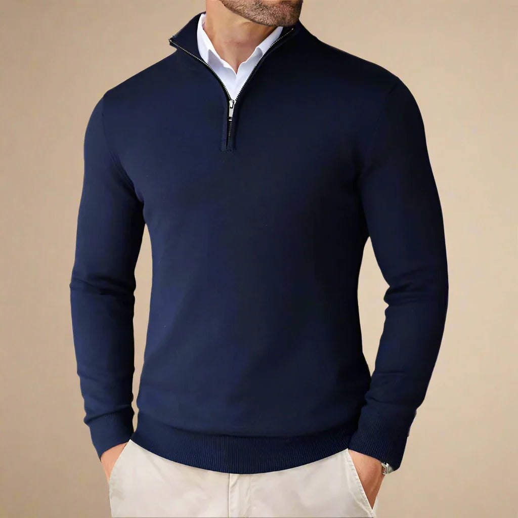 NÉVO Schipperstrui | Business Casual Half Zip Sweater voor heren