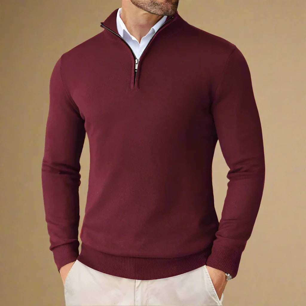 NÉVO Schipperstrui | Business Casual Half Zip Sweater voor heren