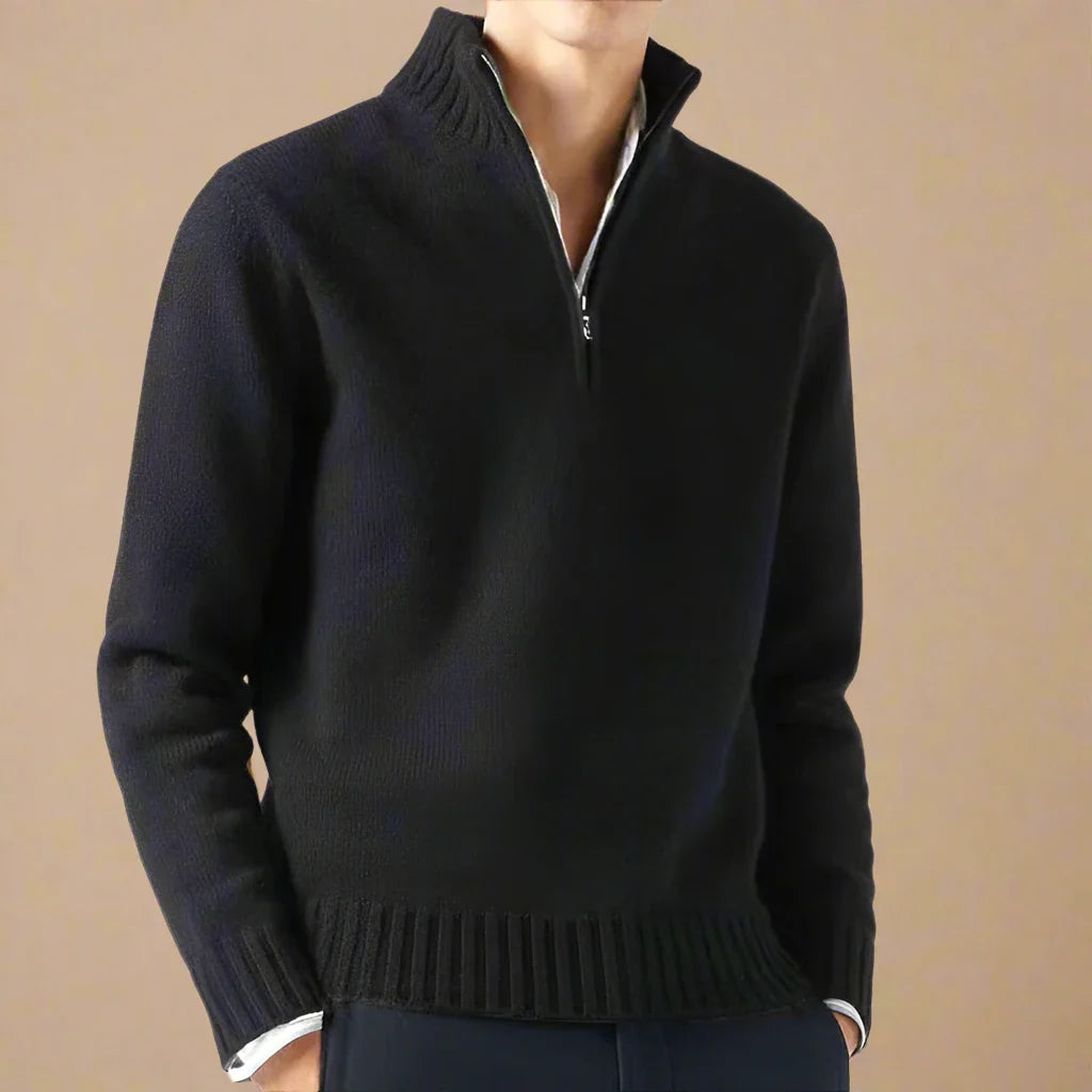 NÉVO Half Zip Sweater | Casual gebreide schipperstrui voor mannen