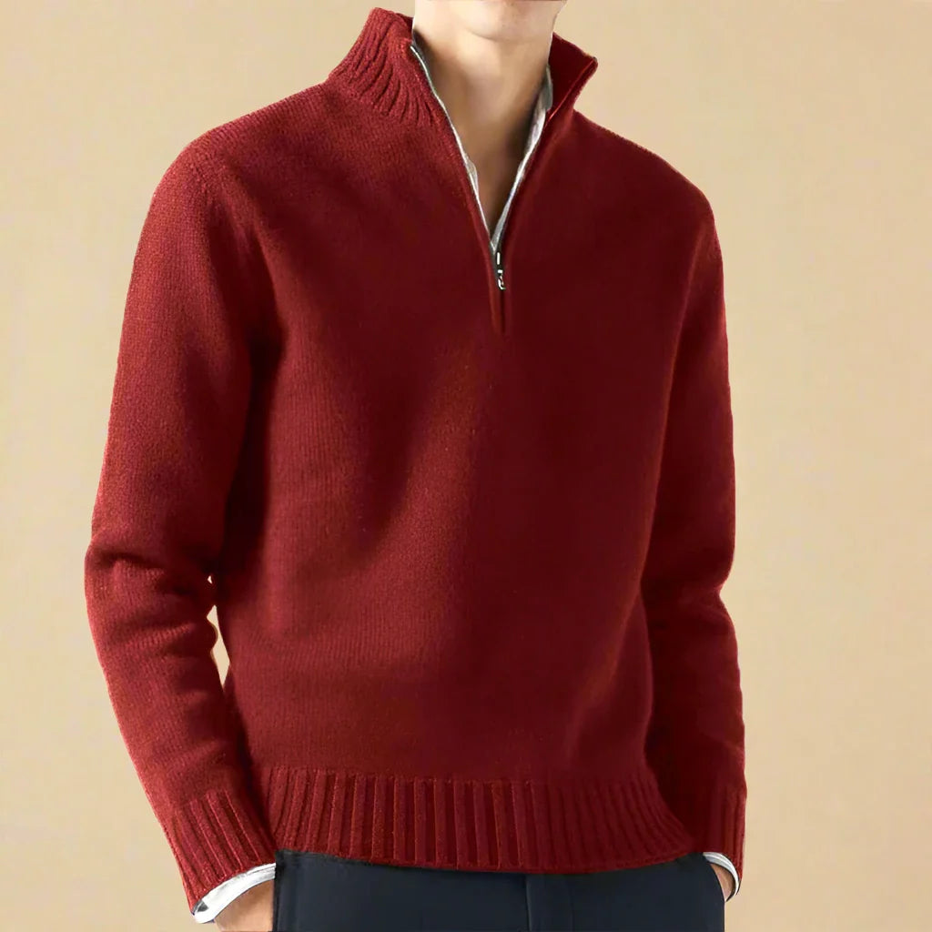 NÉVO Half Zip Sweater | Casual gebreide schipperstrui voor mannen