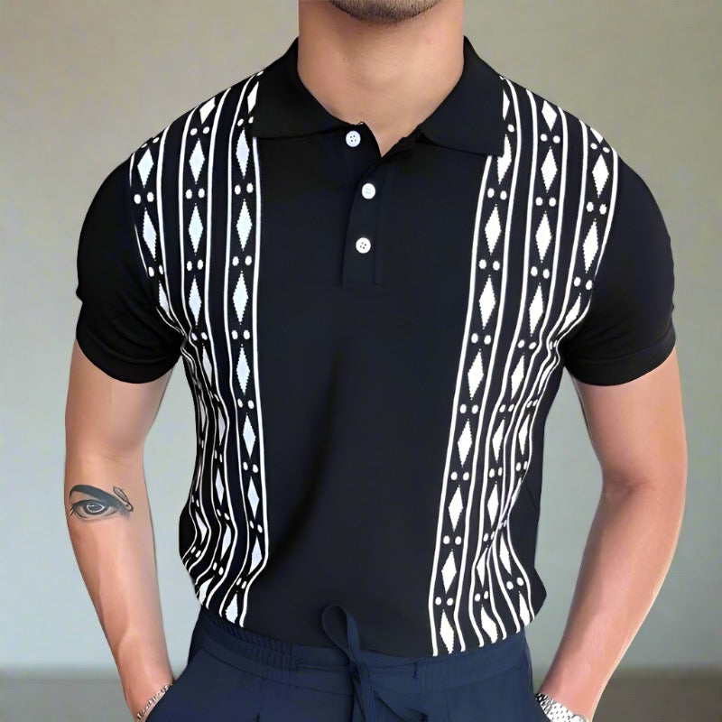 NÉVO Poloshirt | Italiaans Premium poloshirt heren met print