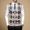 Modern geruite Spencer vest met knopen