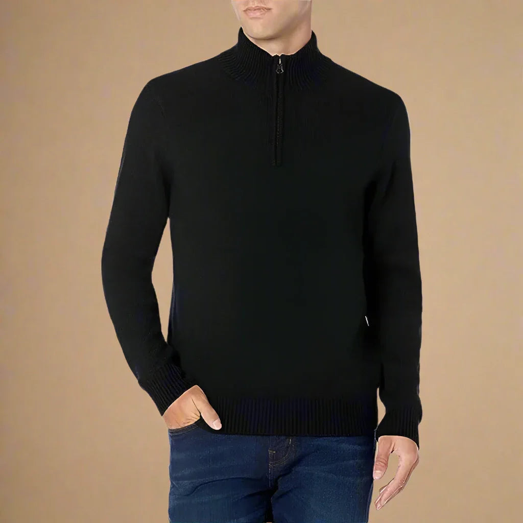 NÉVO Schipperstrui | Moderne Half Zip Gebreide Sweater voor nette heren