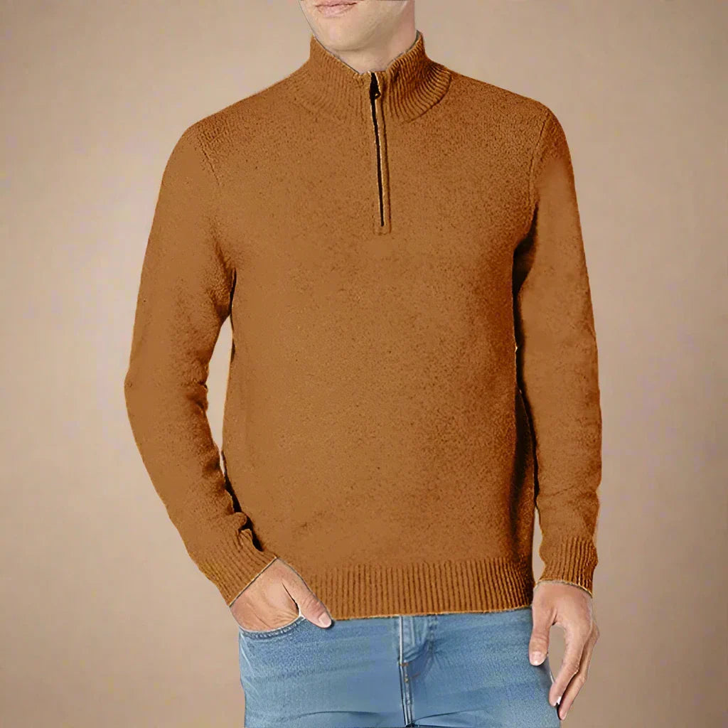 NÉVO Schipperstrui | Moderne Half Zip Gebreide Sweater voor nette heren