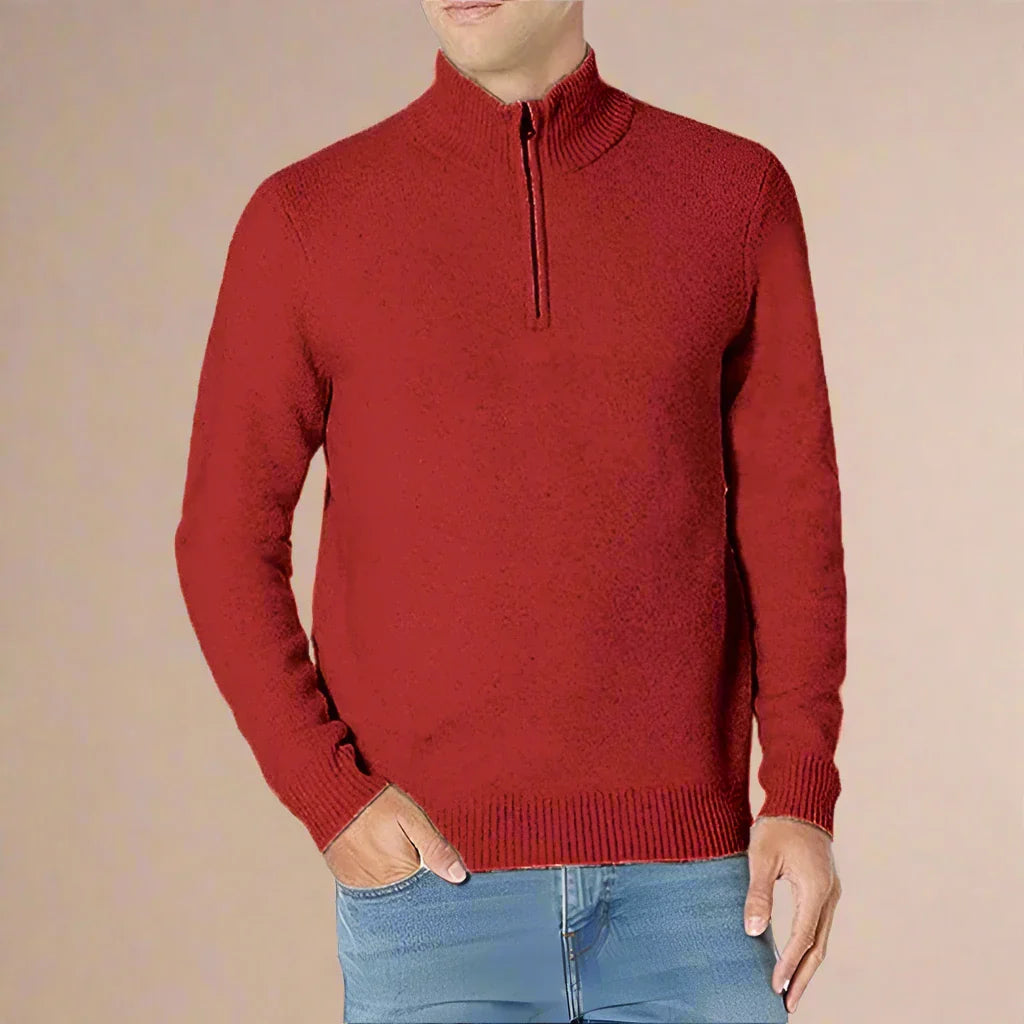 NÉVO Schipperstrui | Moderne Half Zip Gebreide Sweater voor nette heren