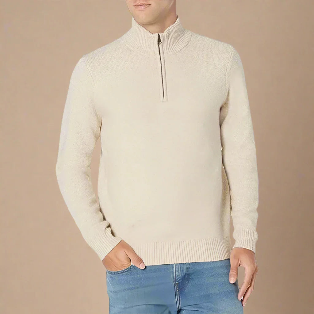 NÉVO Schipperstrui | Moderne Half Zip Gebreide Sweater voor nette heren