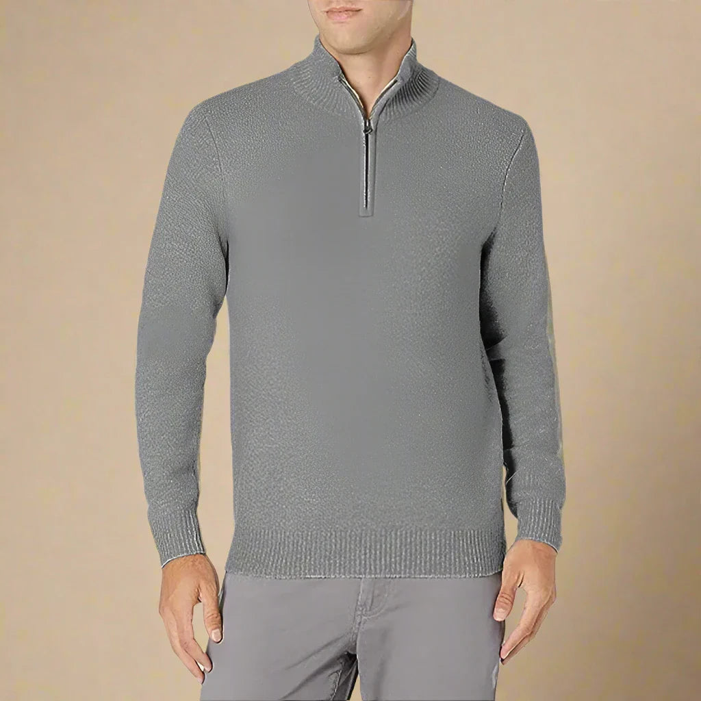 NÉVO Schipperstrui | Moderne Half Zip Gebreide Sweater voor nette heren