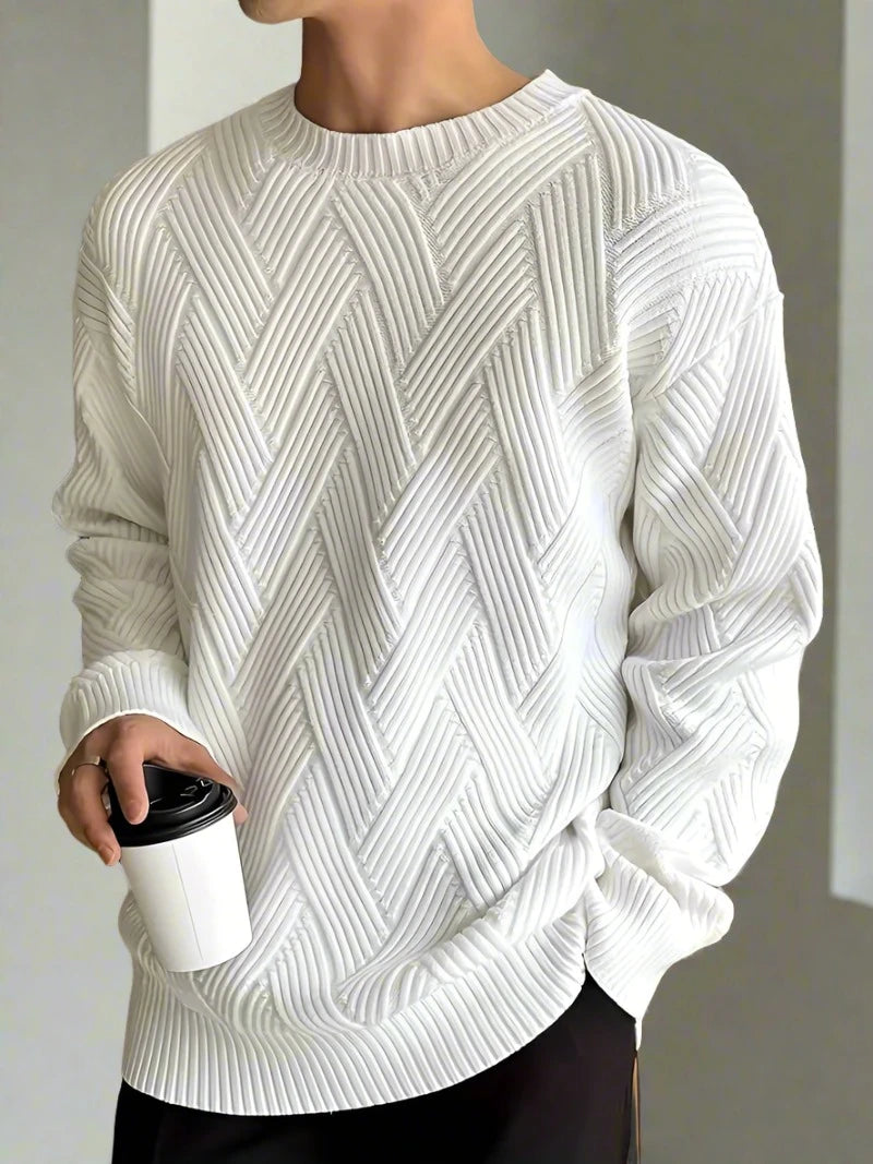 NÉVO Capri Sweater | Moderne gebreide zigzag design trui voor heren