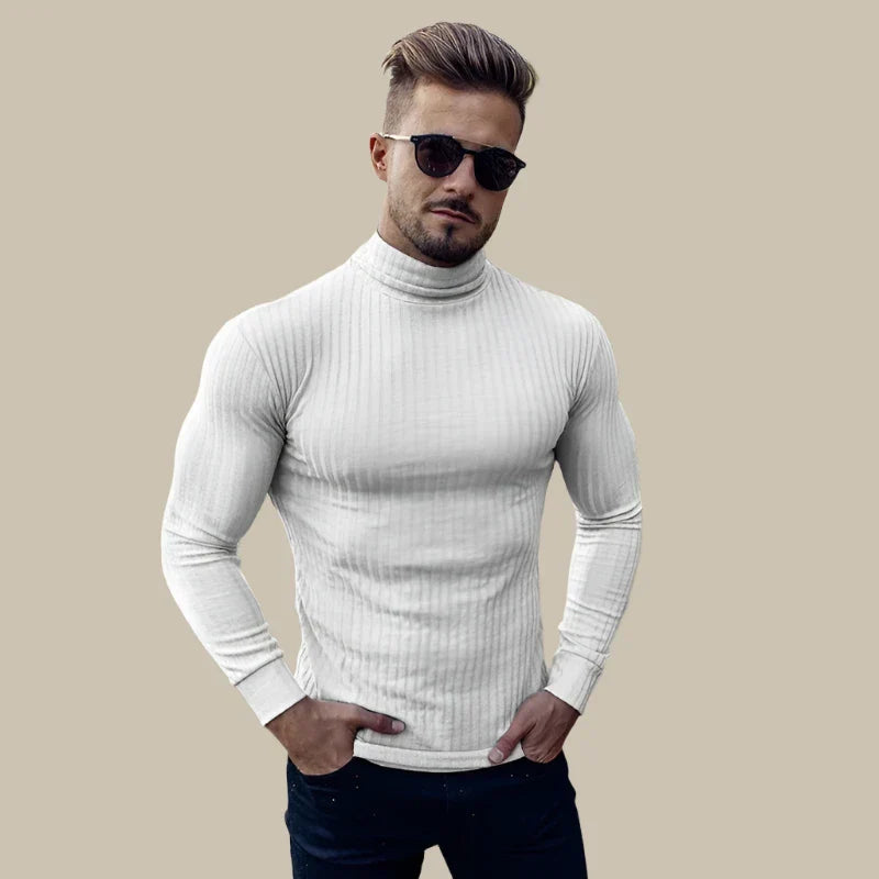 NÉVO Coltrui | Slim Fit casual kabeltrui heren voor een sportieve uitstraling