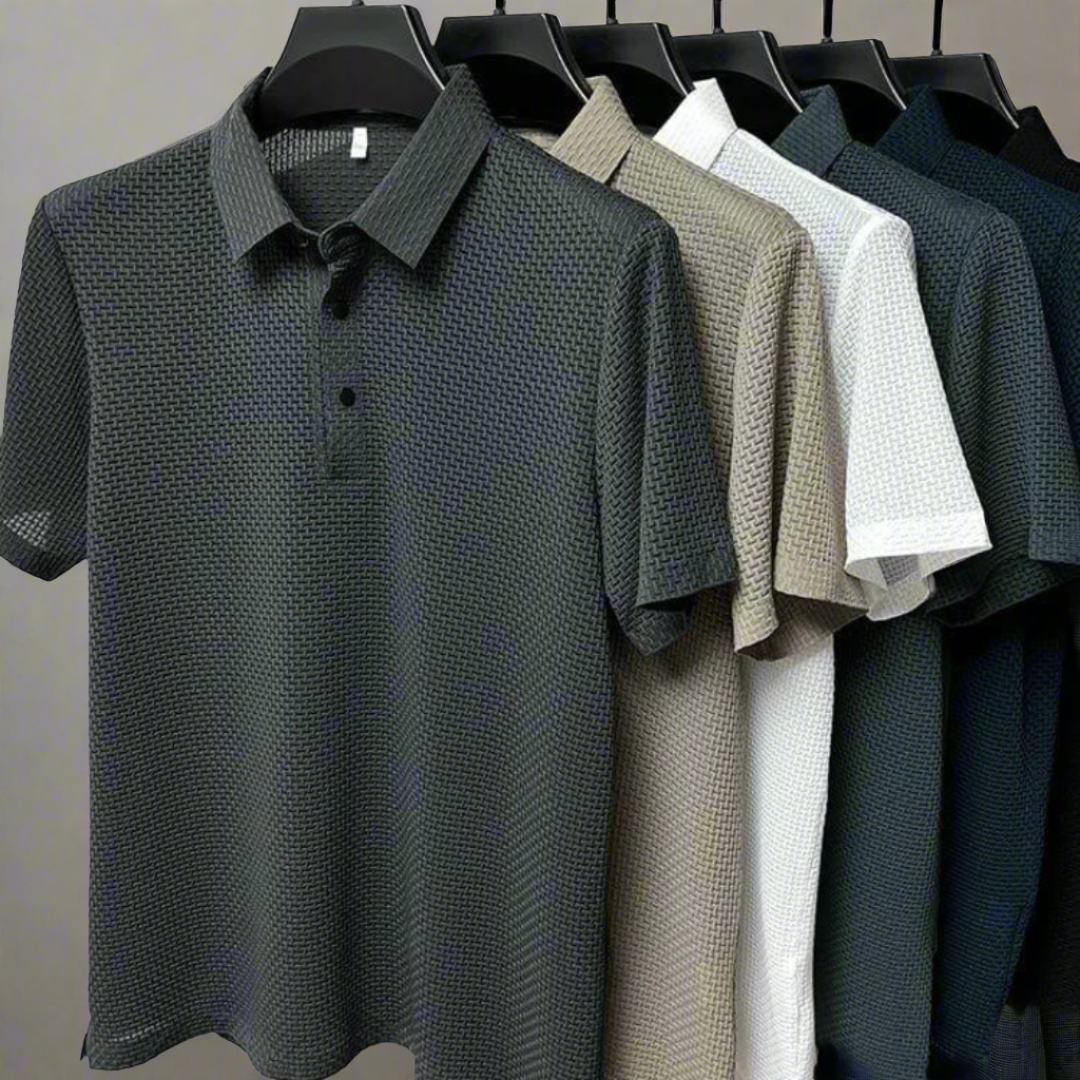 NÉVO Marbella Silk Polo voor heren (Anti-kreuk)