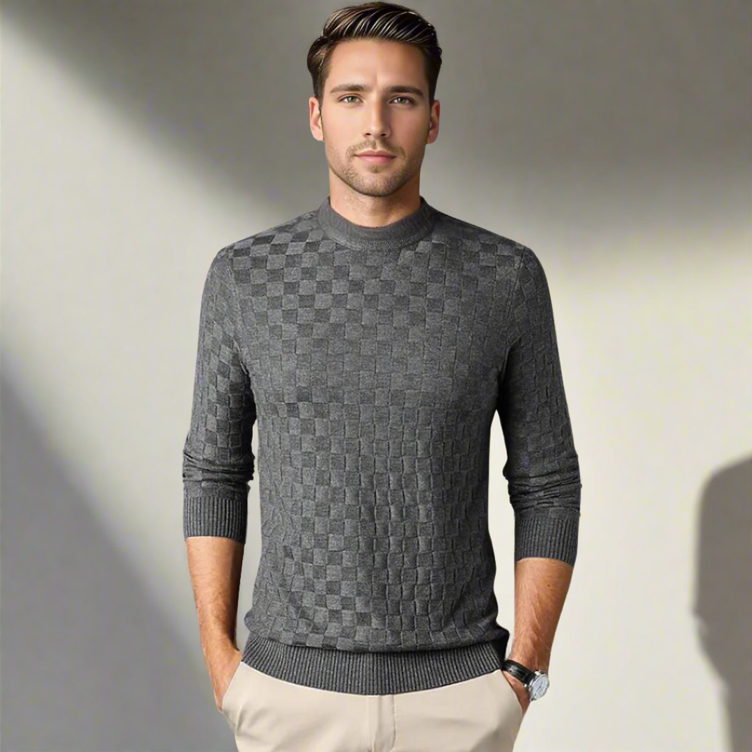 NÉVO Sweater | Stijlvolle nette heren trui met blokken design