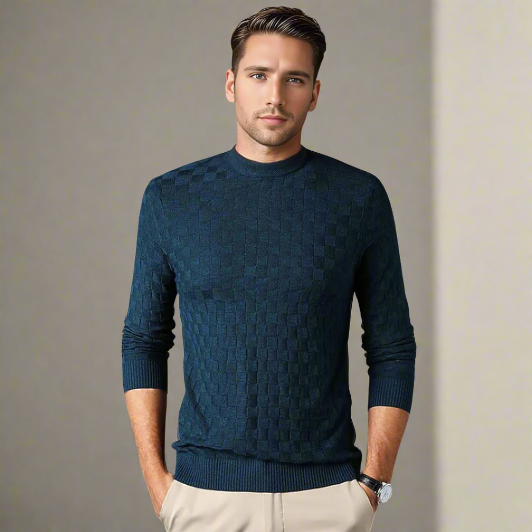 NÉVO Sweater | Stijlvolle nette heren trui met blokken design