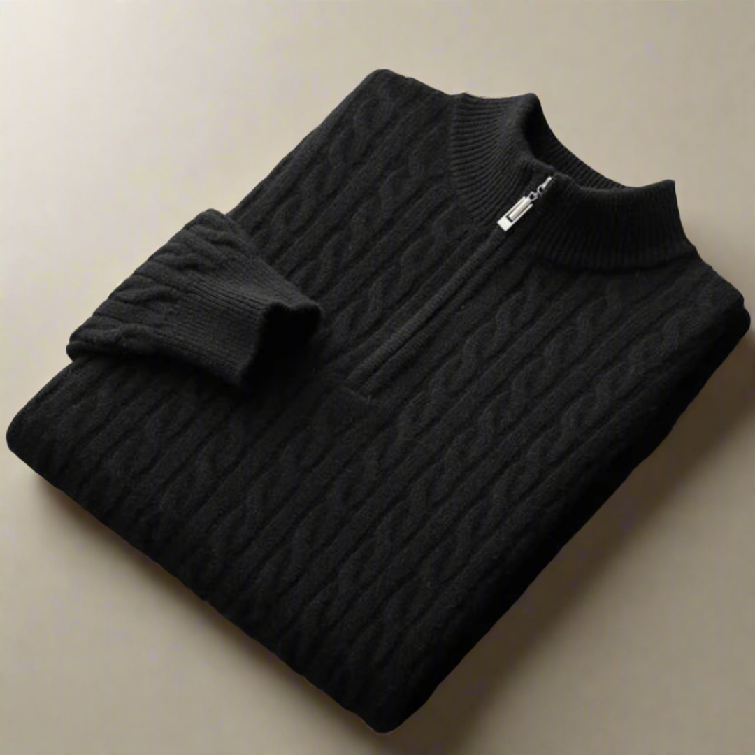 NÉVO Woven Half Zip Sweater heren