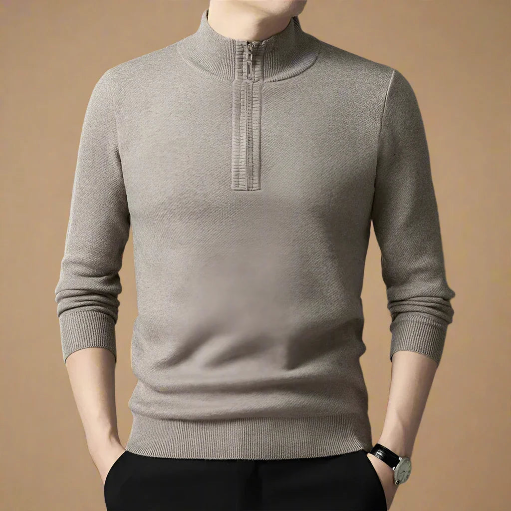 NÉVO Half Zip Sweater | Premium casual schipperstrui voor heren