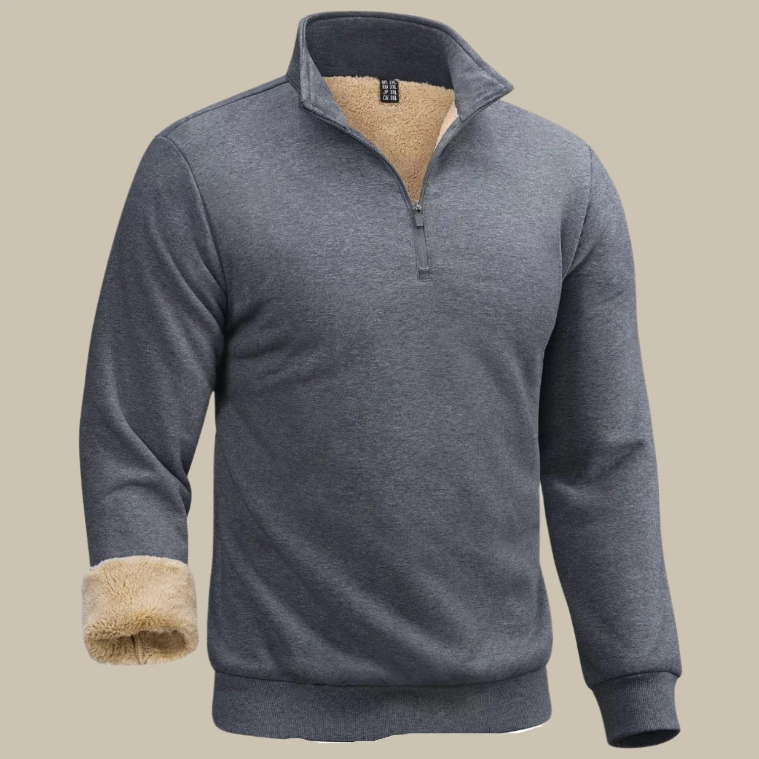 NÉVO Half Zip Sweater | Comfortabele schipperstrui voor heren met Sherpa voering