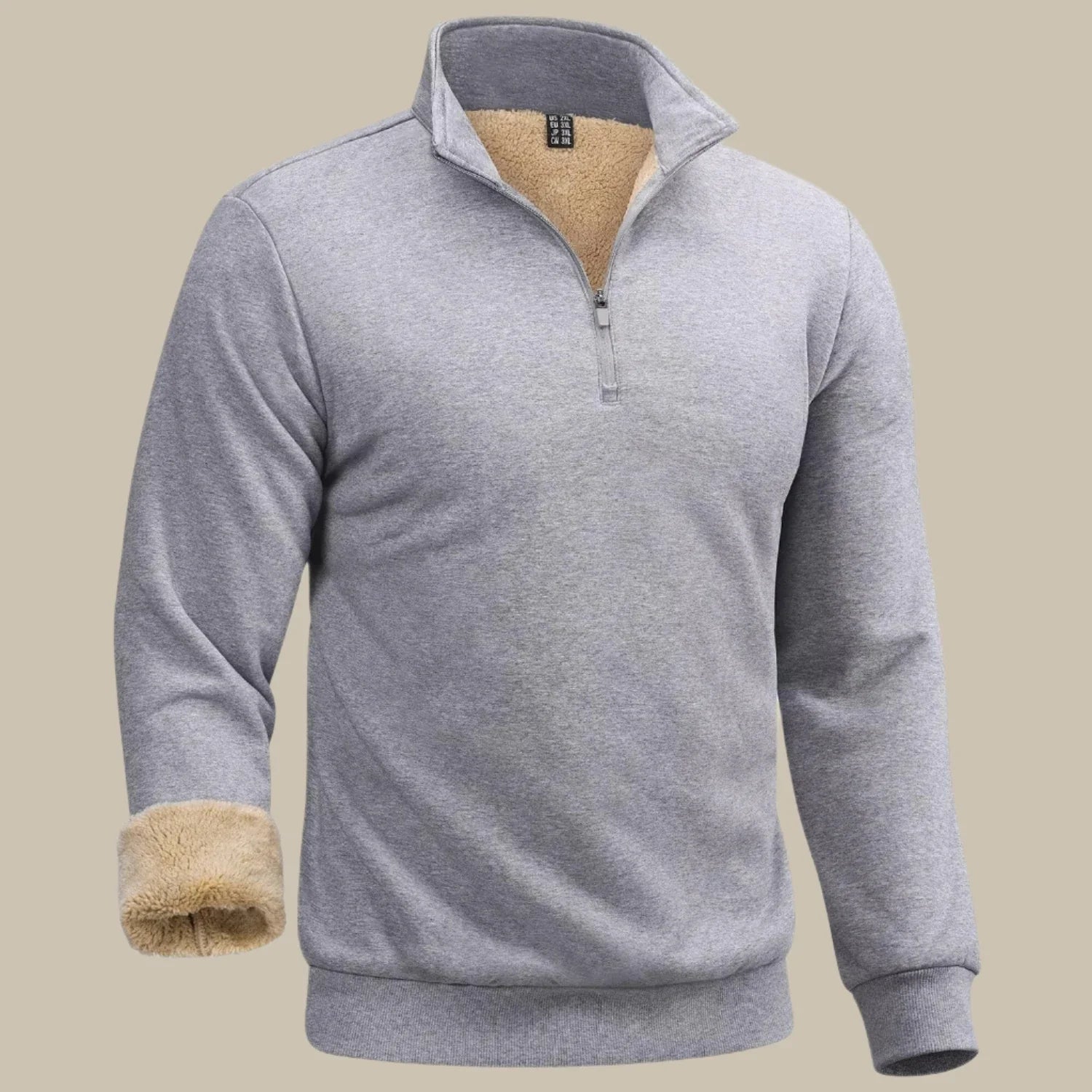 NÉVO Half Zip Sweater | Comfortabele schipperstrui voor heren met Sherpa voering