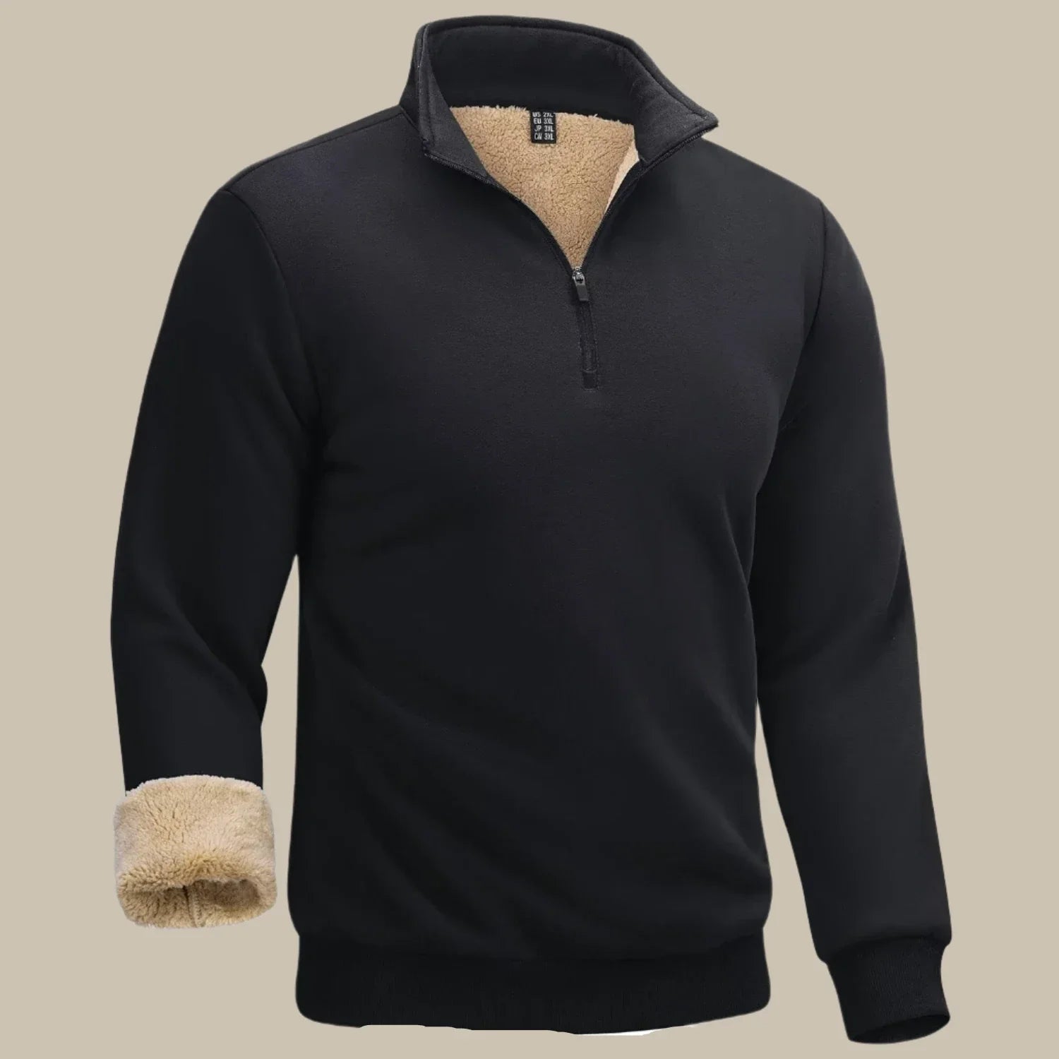 NÉVO Half Zip Sweater | Comfortabele schipperstrui voor heren met Sherpa voering