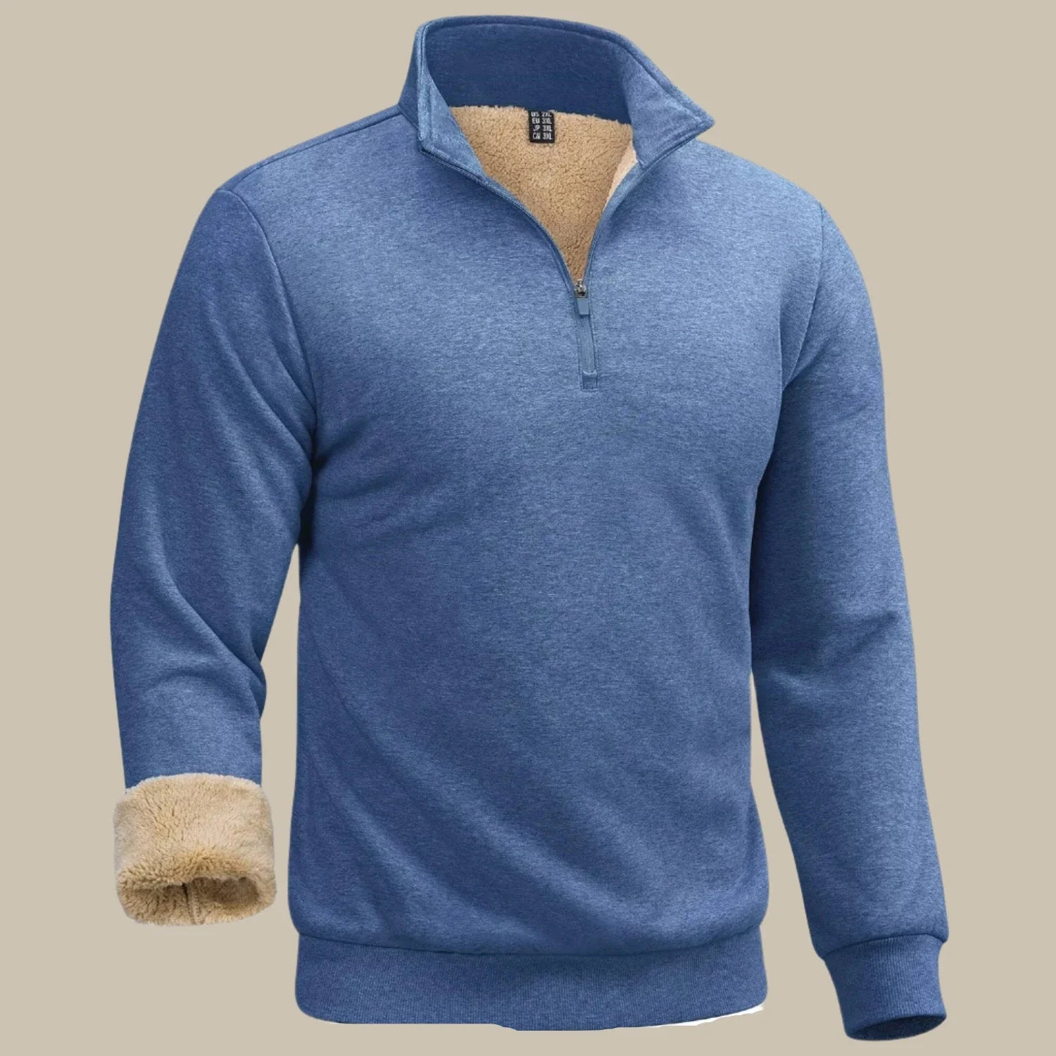 NÉVO Half Zip Sweater | Comfortabele schipperstrui voor heren met Sherpa voering