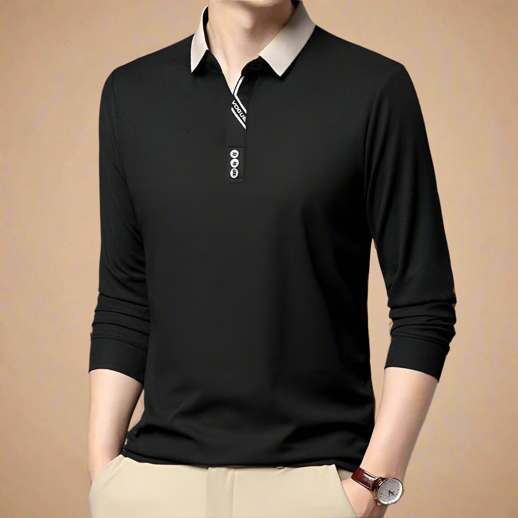 NÉVO Polo Trui | Sportieve Casual Longsleeve Polo voor Heren