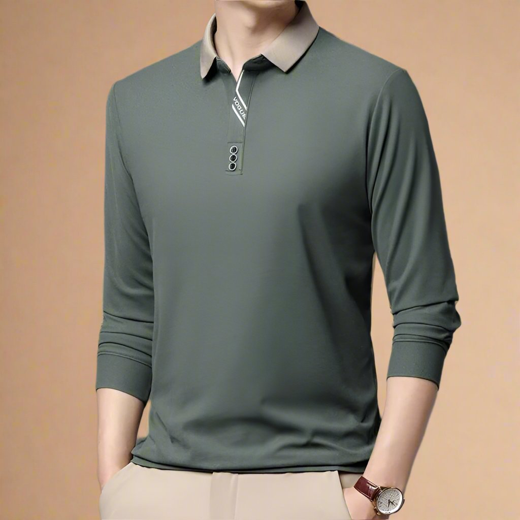 NÉVO Polo Trui | Sportieve Casual Longsleeve Polo voor Heren