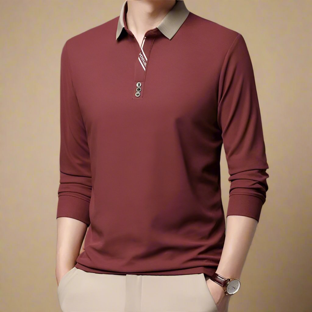 NÉVO Polo Trui | Sportieve Casual Longsleeve Polo voor Heren