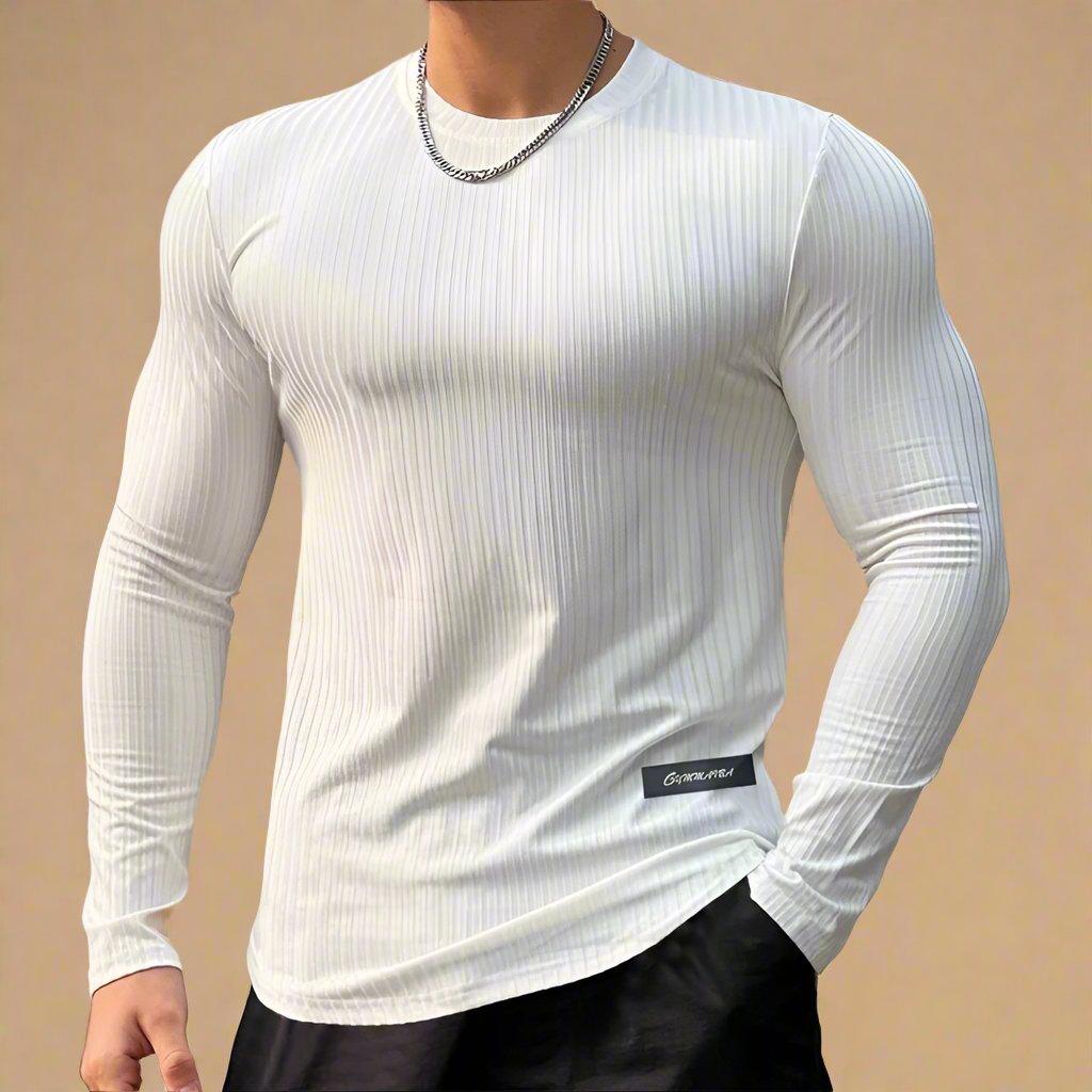 NÉVO Sweater | Sportieve muscle fit longsleeve heren trui