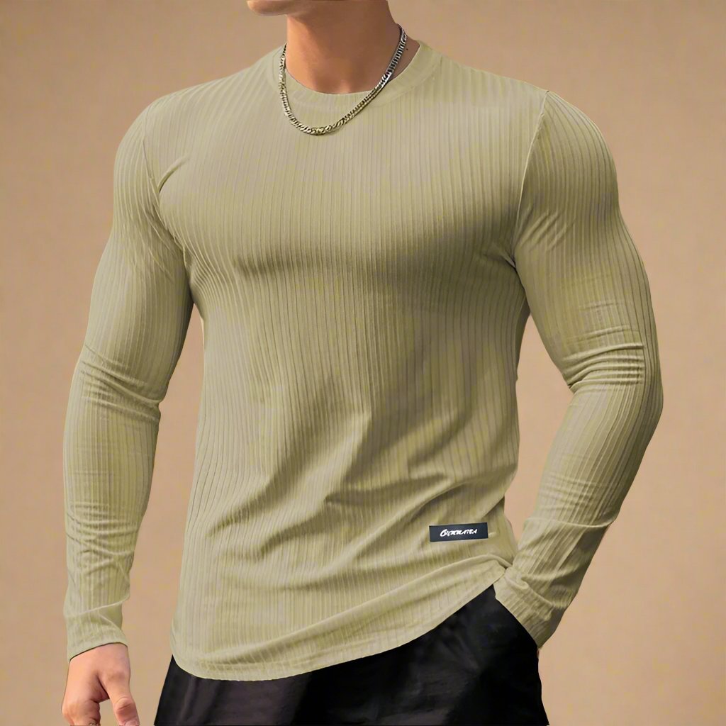 NÉVO Sweater | Sportieve muscle fit longsleeve heren trui