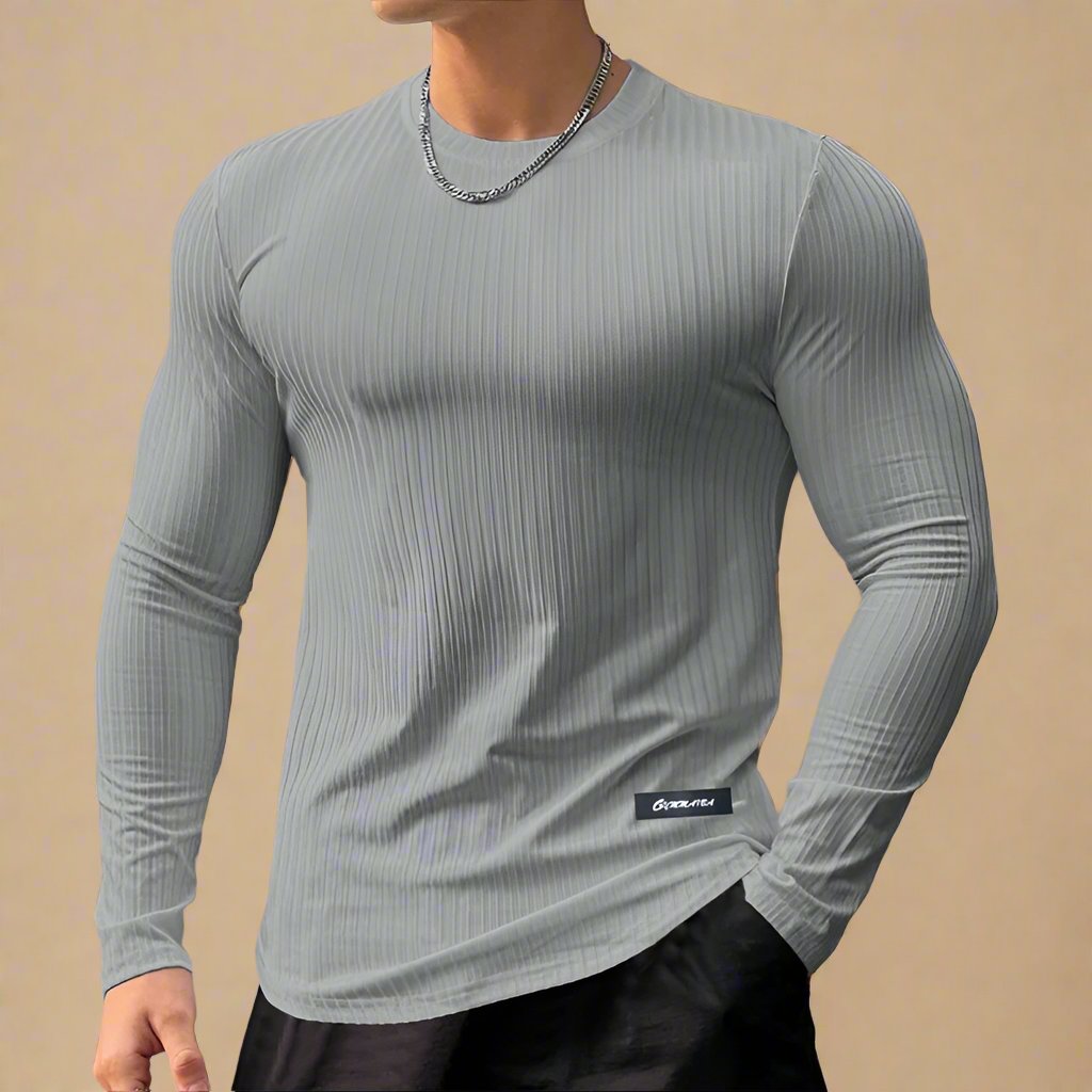 NÉVO Sweater | Sportieve muscle fit longsleeve heren trui