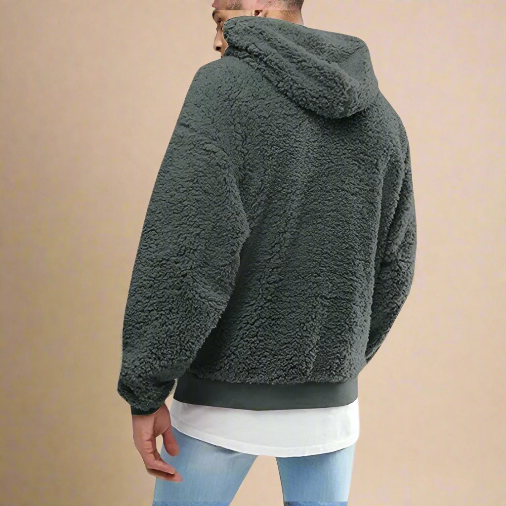 Trendy warme fleece sweater